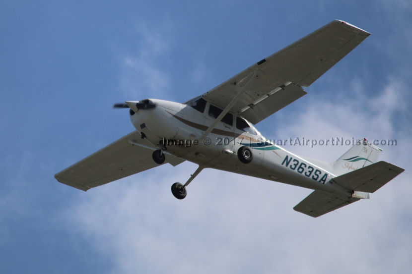 N363SA Flying Over Homes in Stuart FL